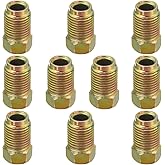 GAOLAOSY 10PCS Car Brake Line Fittings for 3/16" Tube | M10 x 1.0 Thread Metric Invert Flare Nut Fittings for 3/16" Brake Line Tube, Braking System Parts for Most Cars, Trucks, SUVs