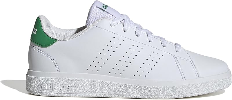 Unisex - Bambini e Ragazzi Advantage Base 2.0 Junior Shoes, Cloud White/Cloud White/Green, 38 EU — foto 6 di 8