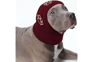 Nanaki Dog Hats Calming Hoodie-Dog Ear Covers Head Cover Protector Hematomas Wraps, No Shake Ear Wrap Muffs Noise Protection, Anxiety Relief, Fireworks, Grooming, Thunderstorm, Bath, Vet Visit