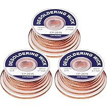 Essmtuin Solder Wick Braid 10Ft With Flux For Electronic, 2 Roll Desoldering Wick Braid Remover