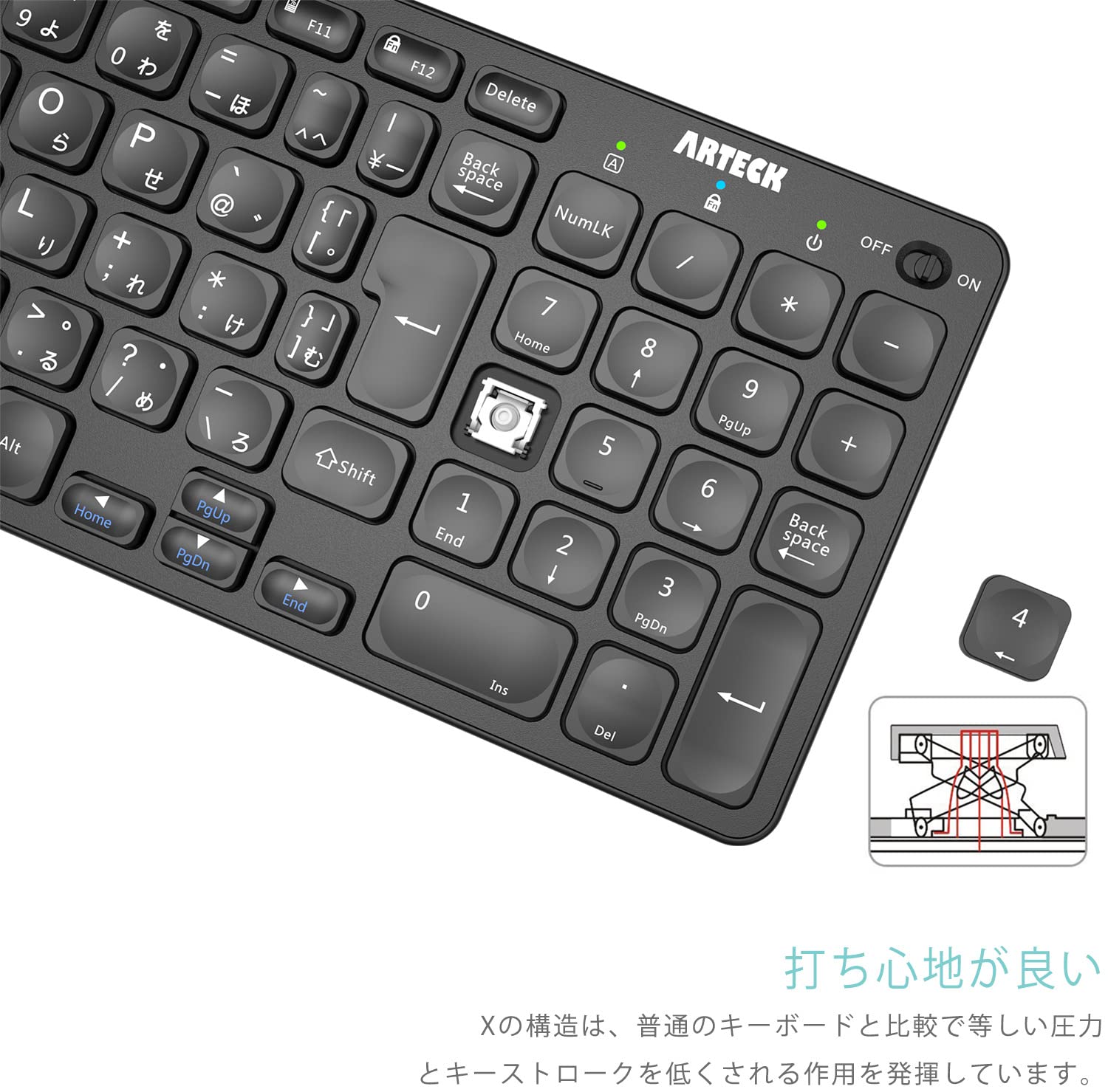 Mua Arteck 2.4G Wireless Keyboard Wireless Lightweight Full Size with ...