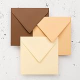 Clairefontaine 5878C Gummed Envelopes 14x14 cm Pollen Brown Pack of 20 view 3