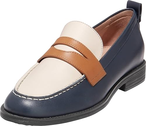Cole Haan Women's Stassi Penny Loafer, Navy, 8-B US