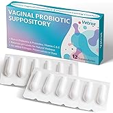 vetrue Vaginal Probiotic Suppository, Feminine Health for Comfort, pH Balance, Odor Control - Prebiotic & Probiotic Strains Support for Healthy Vaginal Flora, Moisturizer for Intimate Dryness(12pcs)