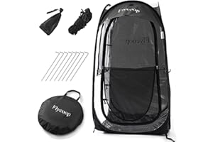 Sports Tent: Flycoop Portable Weather Pop Up Pod 1 Person to Provide Shelter from Wind Rain and Cold Weather Shelter for Outdoor Activities, Sports Events, Camping and Hiking