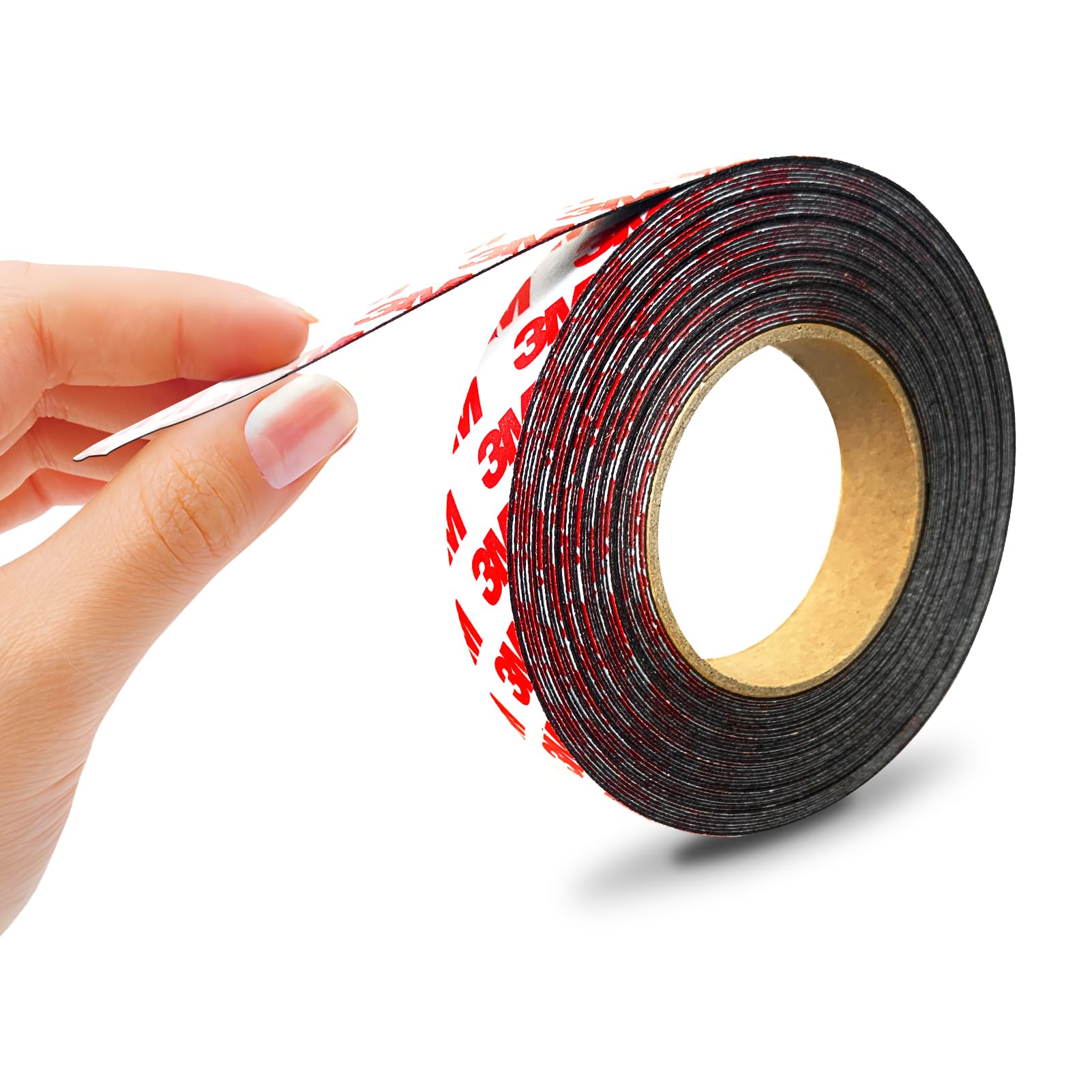 Photo 1 of CHUNNIAO 0.012" Thin Magnetic Tape 1 Roll (30'L x 0.6" W),Adhesive Backed Strips for Photo Paper,Pictures Display On Fridge,White Board,Weak Magnets for ONLY Lightweight Craft