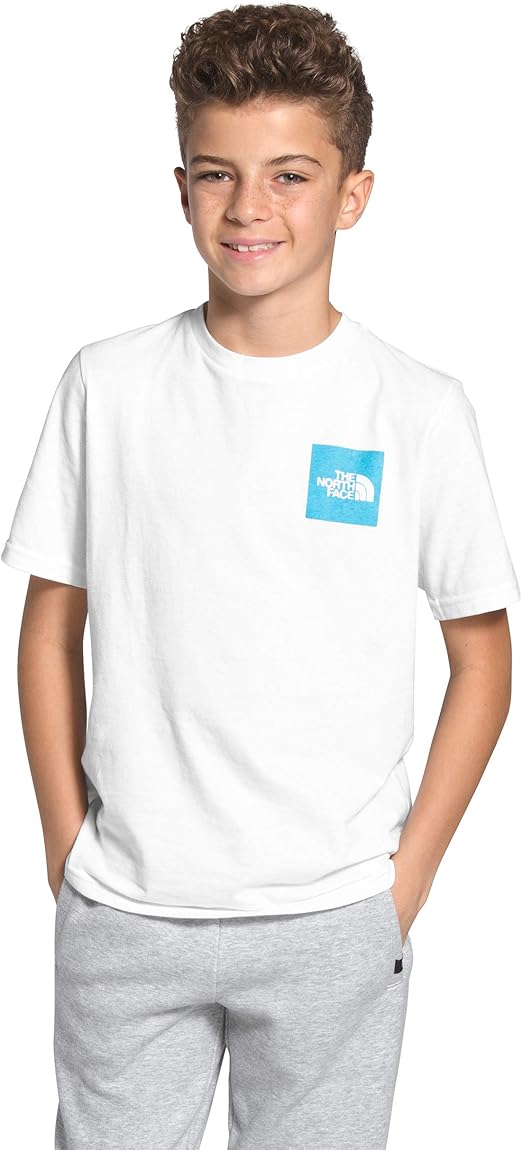 Amazon Com The North Face Boys S S Red Box Tee Tnf White Ethereal Blue Xl Clothing