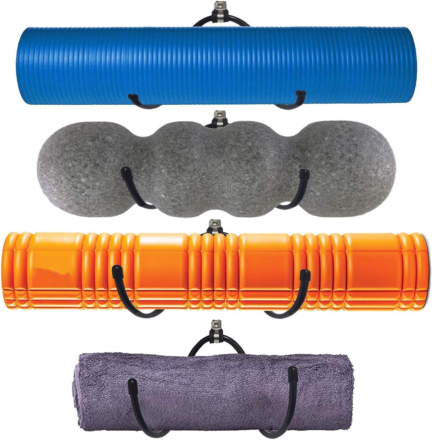 Yoga Mat Storage Foam Rollers Rack Rolled Bath Towels