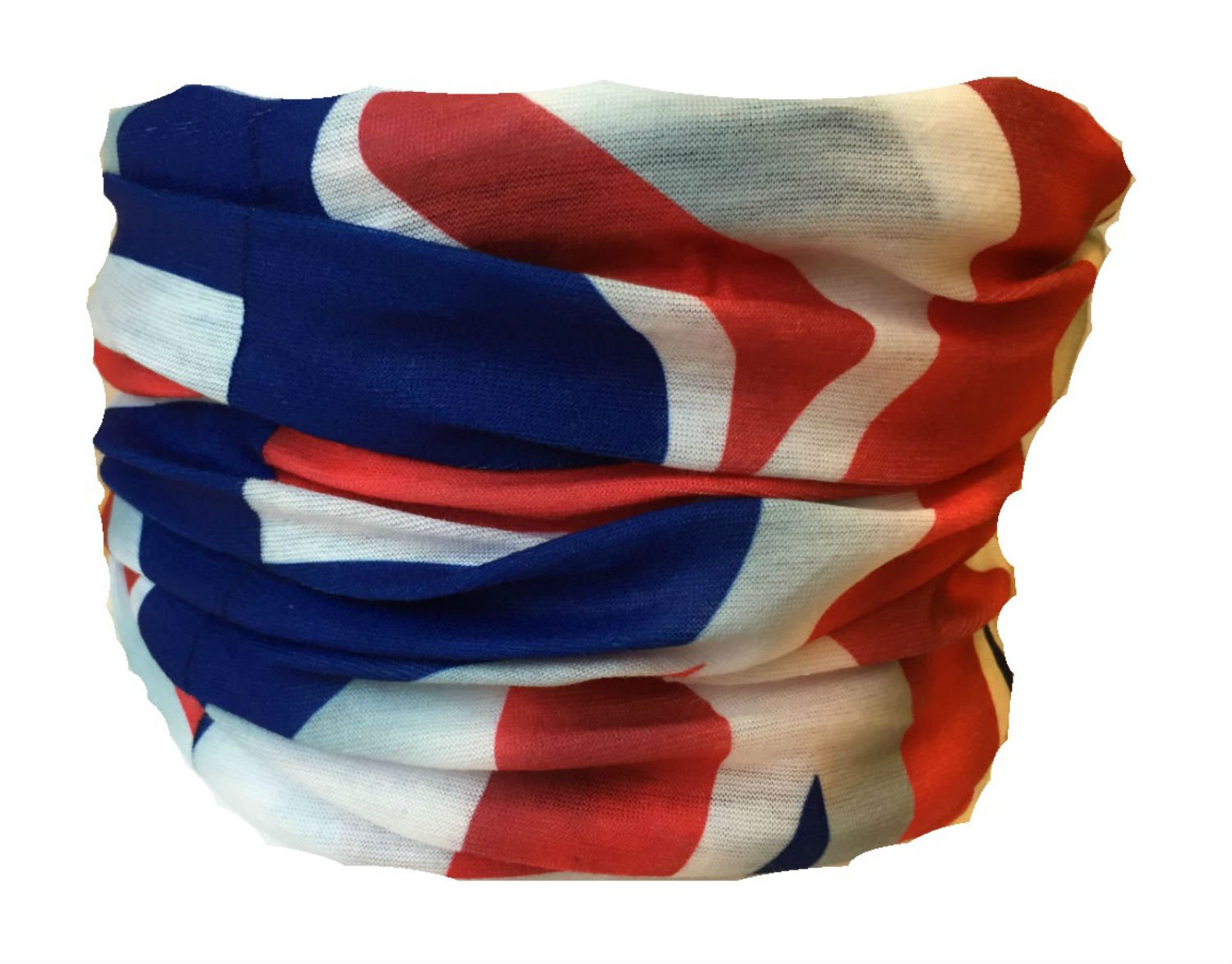Multifunction Neckwarmer, Snood, Hat, Scarf and Hood in Union Jack print by Monogram