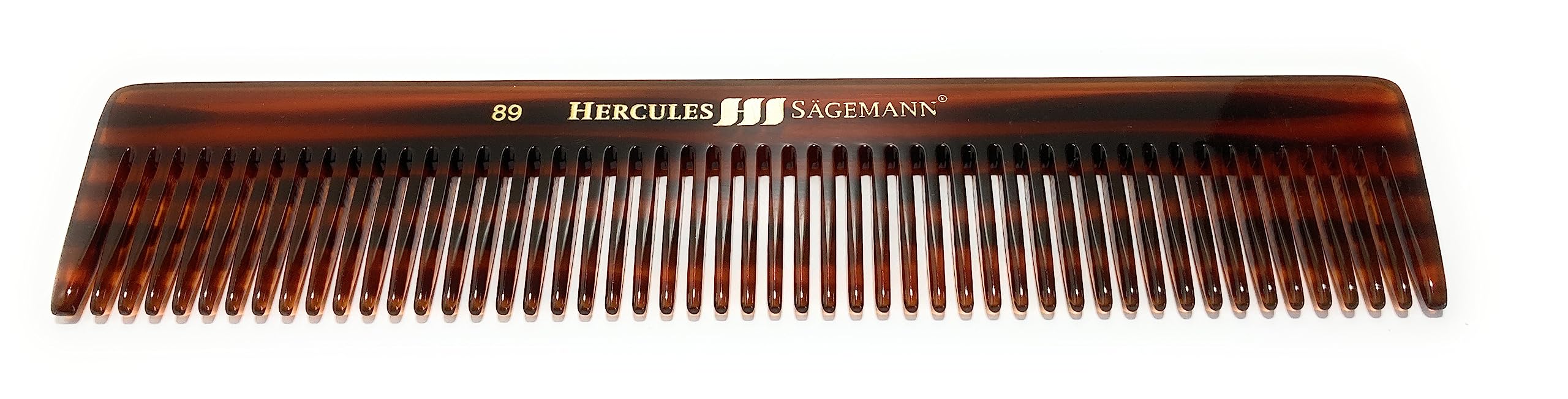 Hercules Sägemann Cellon 89 Women's Hairdressing Comb Handmade 7.5" Comb Even Regular Teeth (89)