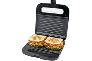 OVENTE Electric Panini Press Grill with Nonstick Plates, LED Indicator Lights, Thermostat Control, Cool Touch Handle, Compact