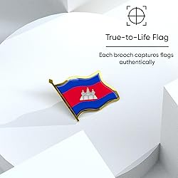 Cambodia Flag Lapel Pin - Enamel Metal National