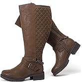 Luoika Women's Extra Wide Calf Knee High Boots