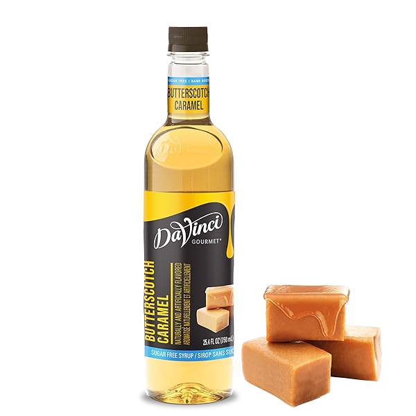 DAVINCI GOURMET SUGAR-FREE BUTTERSCOTCH CARAMEL SYRUP, 25.4 FLUID OUNCES (PACK OF 1)