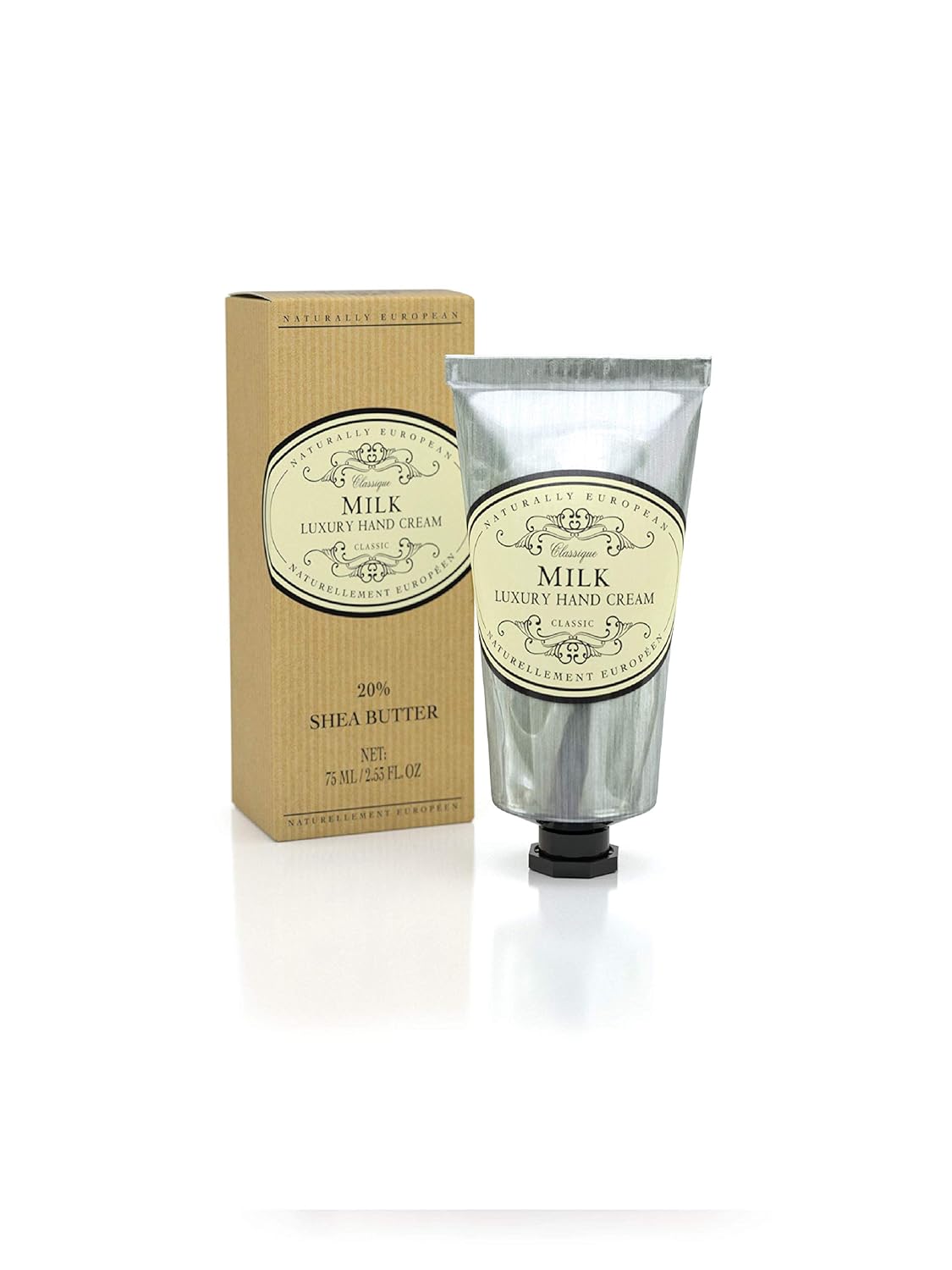 Naturally European MILK Luxury Hand Cream Boxed 20% Shea Butter 75ml