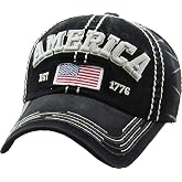America USA Eagle Vintage Distressed Dad Hat Baseball Cap Adjustable