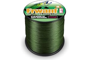 FRWANF 8 Strand Braided Fishing Line - Colorfast - Zero Stretch - High Strength - Abrasion Resistant Braided Line - Thousands of Choices in 9 Colors - Professional Performance in Salt or Fresh Water