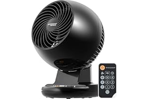 IRIS USA WOOZOO Oscillating Fan, Vortex Fan, Remote Equipped 7-in-1 Fan w/ Timer/ Multi Oscillation/ Air Circulator/ 3 Speed 