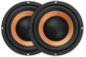 DriSentri 6.5 Inch Bass Loudspeaker Woofer Speaker, 2 Pieces Car Speakers Wide Frequency Response Car Audio Stereo Speaker for Car Audio/Home Theaters