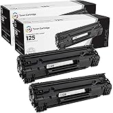 LD Products Compatible Toner Replacement for Canon 125 (Black, 2-Pk) | For Canon ImageClass LBP6000, LBP6030w, MF3010 (US). Page yield 1,600/cartridge (3,200 combined). Compatible, not OEM.