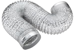 MyLifeUNIT Metallic Dryer Vent Duct, 4 Inch Flexible Duct Hose, 10 Ft