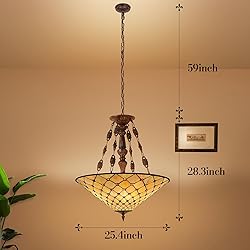 Capulina Large Size Tiffany Chandelier 5 Light 25