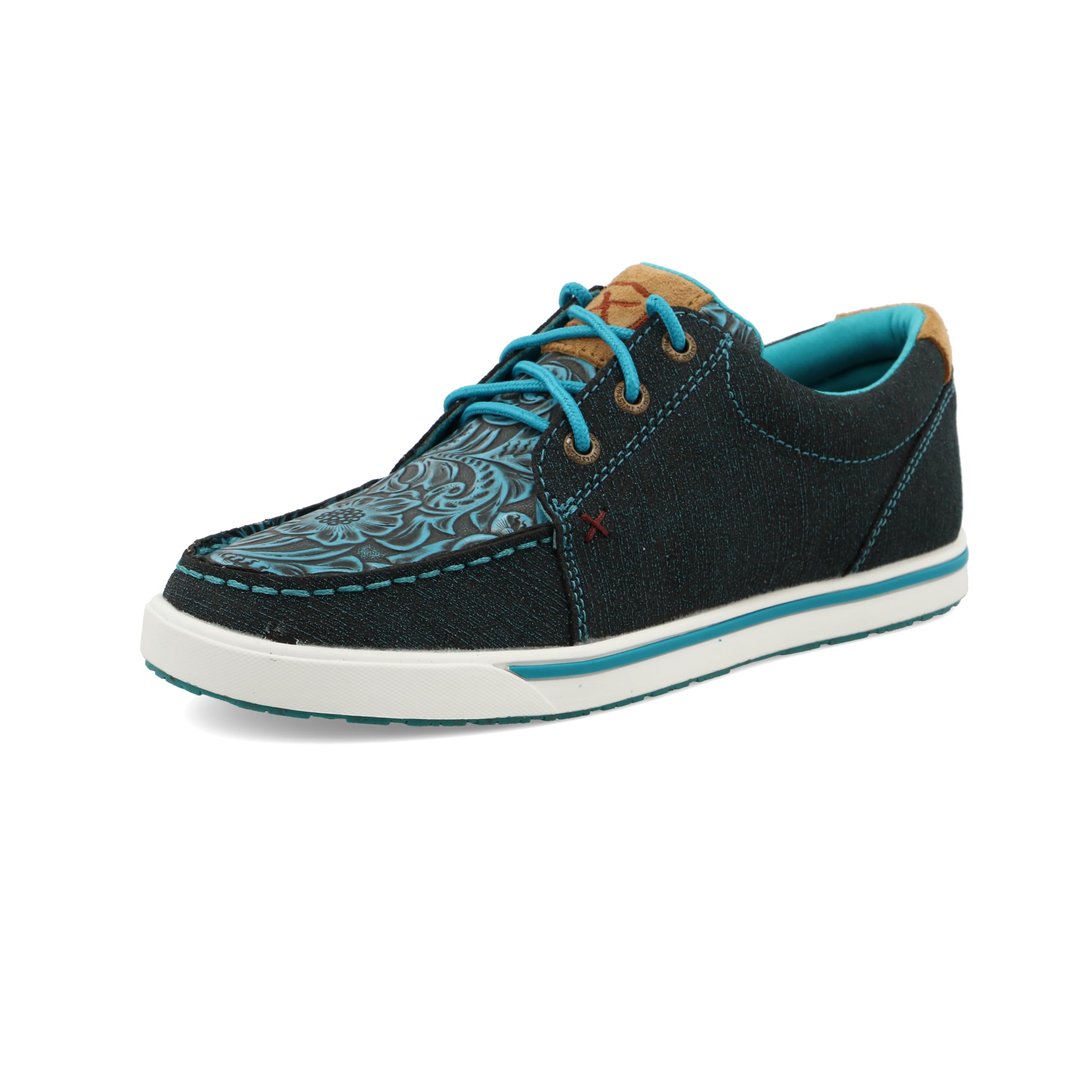 Twisted X Women's Kicks, Moc Toe, Dark Teal & Teal, 10 M Image