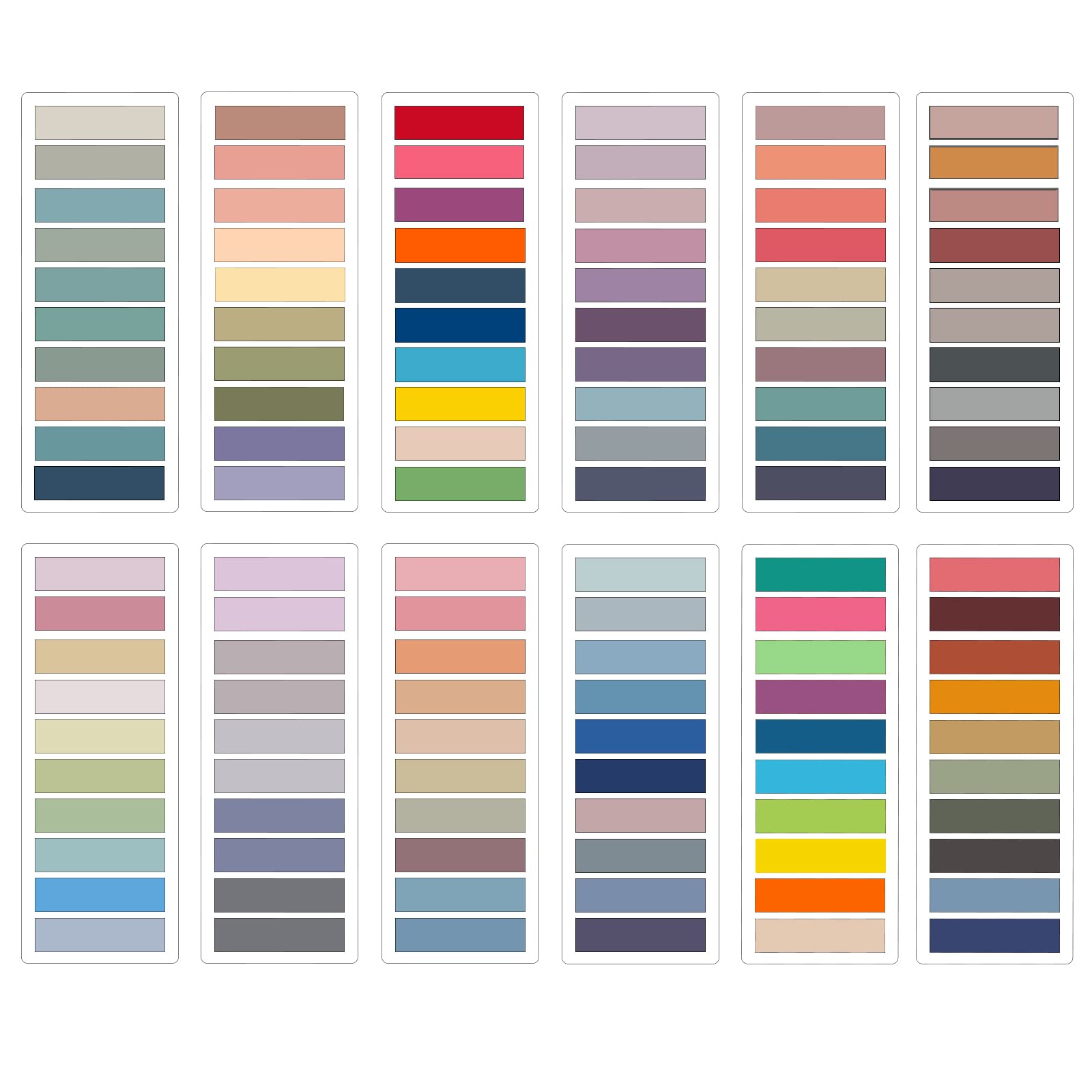 Eodohun 2400 Pcs Sticky Tabs, 12 Sheets Sticky Index Tabs, Book Tabs, Page Markers, Colorful Book Annotating Tabs, Page Tabs, Sticky Flags, Transparent Sticky Note Tabs, File Index Tabs