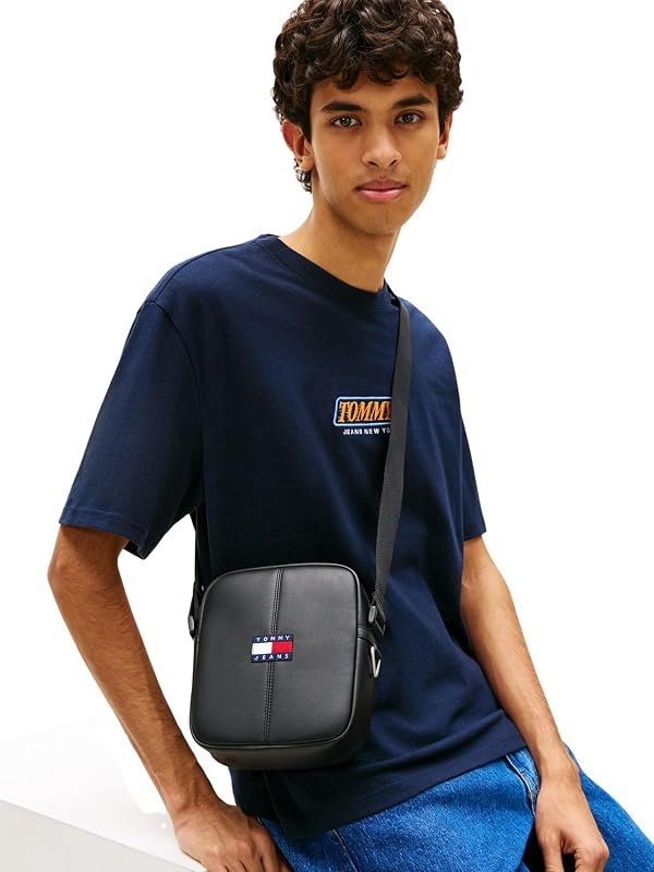 Crossbody bag Hombre Daily Reporter con cremallera, Negro (Black), Talla Única