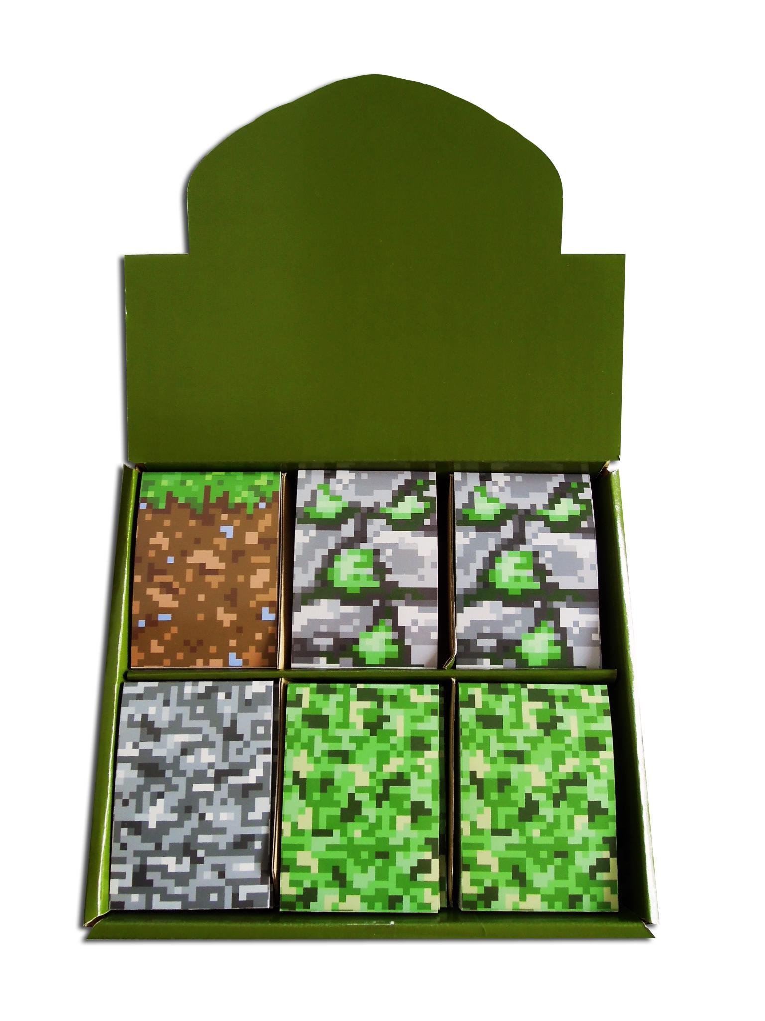 12 x Block Camouflage/Pixel Kids Small Notepads. Loved by Gaming Fans. Great Class Gifts, End of Term Gifts or Party Bag Fillers