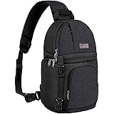 MOSISO Camera Sling Bag, DSLR/SLR/Mirrorless Camera Case Shockproof Photography Camera Backpack with Tripod Holder & Removabl