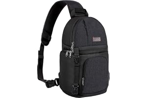 MOSISO Camera Sling Bag, DSLR/SLR/Mirrorless Camera Case Camera Backpack | Shockproof Photography Bag with Tripod Holder&Removable Modular Inserts Compatible with Canon/Nikon/Sony/Fuji, Black