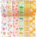 YUBBAEX BB Duck Washi Tape Set VSCO Splashed Gold Foil Masking Tape Decorative for Arts, DIY Crafts, Bullet Journal Supplies,