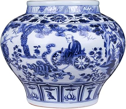 Amazon De Pige Retro Chinesische Blaue Und Weisse Porzellanvase Keramik Mini Vase Home Art Deco