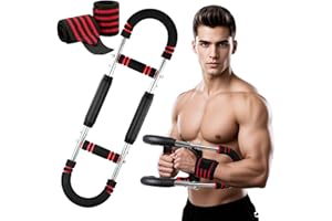 Twister Arm Trainer, Adjustable 5 Resistance Levels (60-110 Lbs) Chest & Arm Workout, Forearm Exerciser & Mr Sculpt Gorilla B