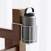 Bed Cup Holder(Diameter: 3.3IN) Drink Holder Water Bottle/Glass Organizer for 2.5 * 2.5" Square Columns Wood Dorm Room Bunk Bed Crib, Metal Toddle Bed,Loft Bedside, Headbed