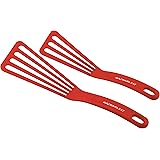 Rachael Ray KitchenTools and Gadgets Nylon Cooking Utensils / Spatula / Fish Turners - 2 Piece, Red