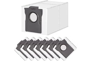 FIXBETTER Dust Bags Replacement for Dreame X40 Ultra Complete / L10s Pro Ultra Heat / X30 Ultra / L40 Ultra Robot Vacuum Spare Parts Accessories, 3L Large Capacity, Save You the Trouble of Cleaning (8 PCS)