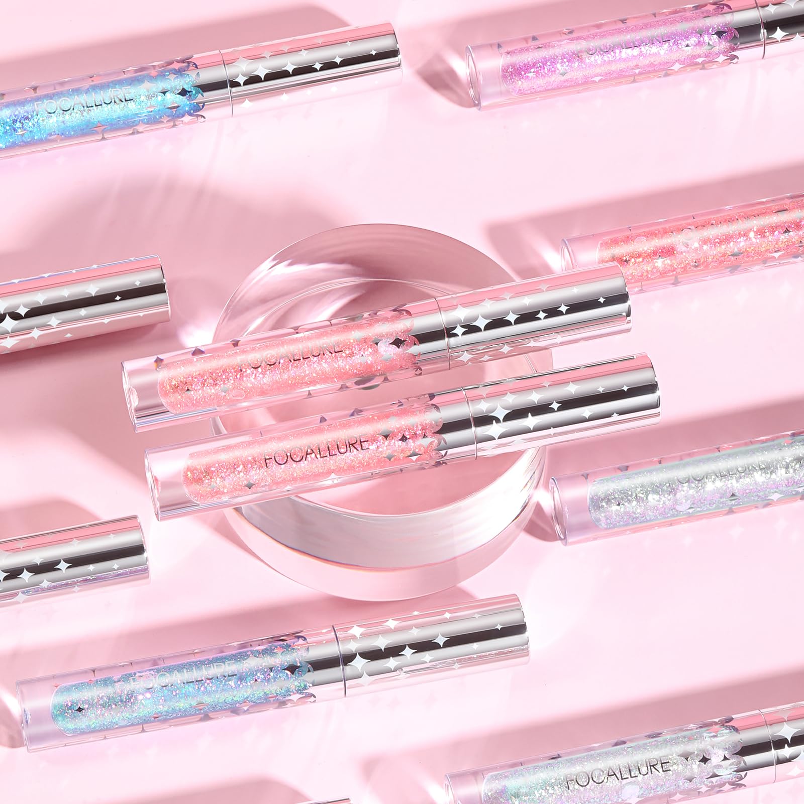 FOCALLURE Glitter Liquid Lipstick,Hydrating,Moisturizing Lip Gloss for Women,Sparkly Shimmer Lip Makeup,Long Lasting,Lightweight Formula for Lip Color and Shine,Last Match