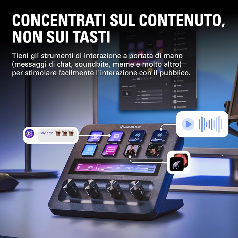 Stream Deck +, mixer audio e controller da studio