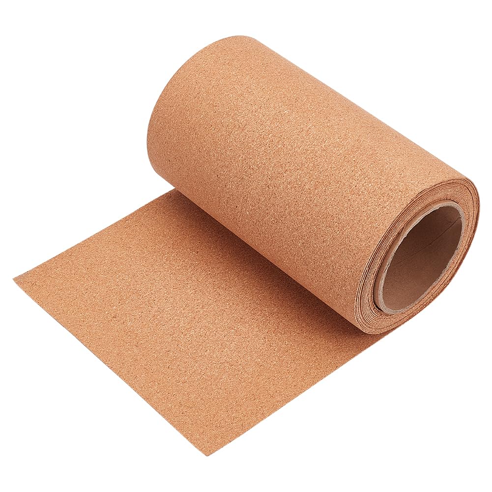 BENECREAT 600x20cm Cork Roll, 1mm Natural Cork Board Bulletin Board Corkboard Paper Sheets for Coaster, Wall Decoration, Party and DIY Crafts Supplies