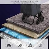 VOUNOT Folding Shopping Trolley 6 Wheels Stair Climbing 30L Black view 7