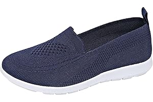 Women's Mesh Walking Shoes Summer Breathable Soft Arch Support Walking Anti-Skid Sports Shoes