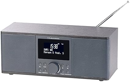 VR-Radio DAB Radiowecker: Digitales DAB+/FM-Stereo-Radio, Bluetooth & Wecker, 30 Watt, schwarz (Digitale DAB FM Radios mit We