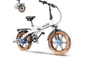 AULOOR Folding Electric Bike for Adults, 750W Motor(1000W Peak),30MPH, 60Mile,48V 12.8AH/15AH/20AH Battery,20" Fat Tire Foldable Electric Bicycle,Commuter Beach Snow E-Bikes,7-Speed…