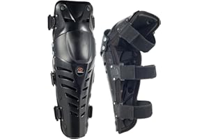 RIDBIKER Motorcycle Knee Shin Guards, Long Leg Protection Crash Proof Motorcycle Knee Protection Bendable Adjustable MTB Knee Pads for Men Motocross Gear