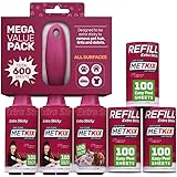 Metkix Lint Rollers for Pet Hair Remover, Extra Sticky Mega Value Set 600 Sheets Pet Lint Brush Fur Lint Remover, Cat Dog Hai