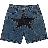 Aelfric Eden Unisex Star Patchwork Jorts Women Denim Shorts Men y2k Casual Streetwear Jeans Shorts