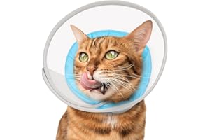 JOYPIG Cat Cone Collar Soft: Comfortable Waterproof Mesh Recovery Cone After Surgery to Stop Licking and Scratch, Alternative to Plastic Elizabeth Head/Neck Cone