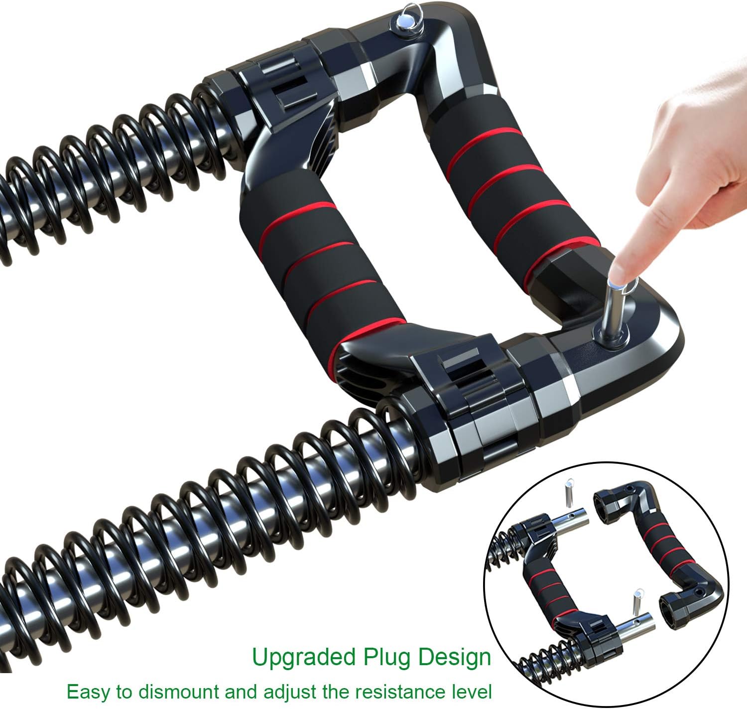 Push Down Bar Machine Home Workout Equipment for Upper Body Workout Chest Arm Fitness Pectoralis Deltoid Training Muscle Shoulder Strengthener 70-220LBS Double-layer Spring Resistance Exercise Gym Kit : Sports & Outdoors